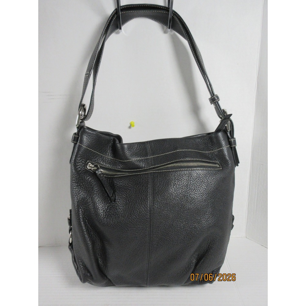 Coach Kristen Black Pebbled Leather Hobo Shoulder Bag F15064 - Picture 2 of 10